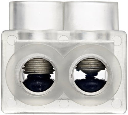 Burndy BIT2/0 Unitap Clear Insulated Multiple Tap Connector, 14-2/0 AWG/kcmil Wire Range, 1.4" Width, 1.52" Length, 1.38" Height