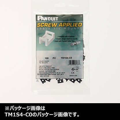 Panduit TM1S4-M69 Pan-Ty Cable Tie Mount, Flame Retardant Nylon 6.6, #4 Screw Mounting Method, 0.23" Counterbore Diameter, 0.23" Height, 0.32" Width, 0.51" Length (Pack of 1000)
