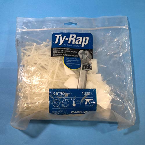 THOMAS & BETTS TY23M Cable Ties, 91.95MM L, Nylon 6.6, NAT, 18LBS, PK1000